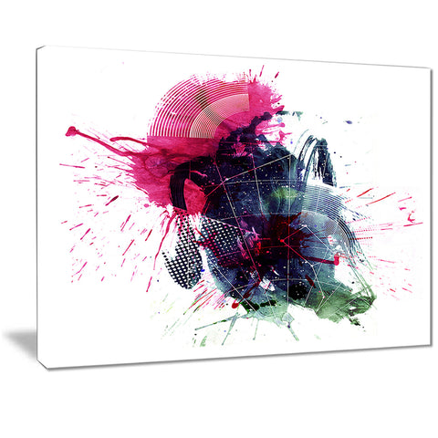 multicolor abstract stain modern abstract canvas print PT7478