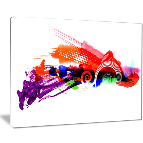 abstract splashes of colors abstract painting canvas print PT7482