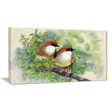 birds of spring modern animal painting canvas print PT7494