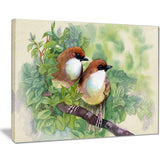 birds of spring modern animal painting canvas print PT7494