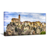 toffia hilltop village landscape canvas art print PT7500