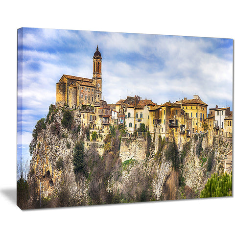 toffia hilltop village landscape canvas art print PT7500