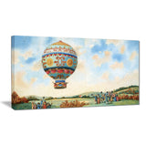 hot air balloon illustration digital art canvas print PT7507