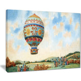 hot air balloon illustration digital art canvas print PT7507