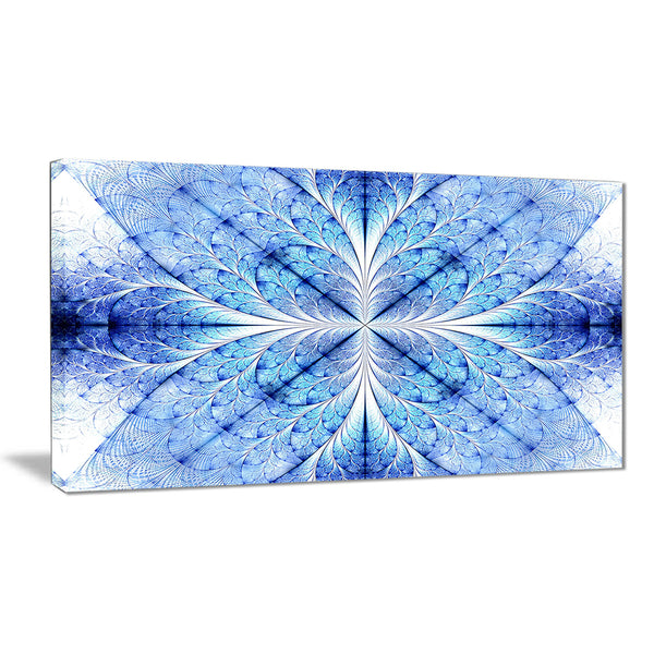symmetrical light blue pattern digital floral art canvas print PT7529