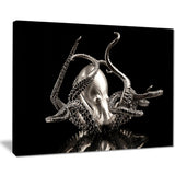 silver octopus abstract digital art canvas print PT7542