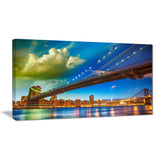 brooklyn bridge with cloud in sky cityscape photo canvas print PT7554