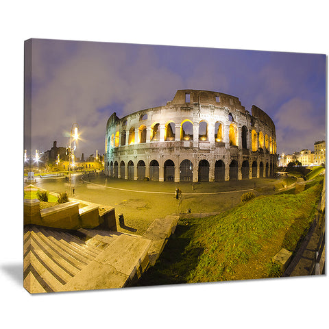 colosseum by night landscape monumental canvas print PT7559