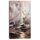 vessel in stormy sea seascape painting canvas print PT7617