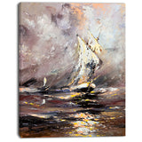 vessel in stormy sea seascape painting canvas print PT7617