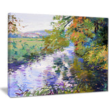 fall in amazing colors landscape painting canvas print PT7629