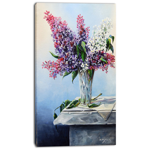 lilac bouquet floral digital art canvas print PT7652