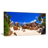 rocky tropical beach panorama landscape photo canvas print PT7660