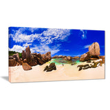 tropical beach at seychelles landscape photo canvas print PT7662
