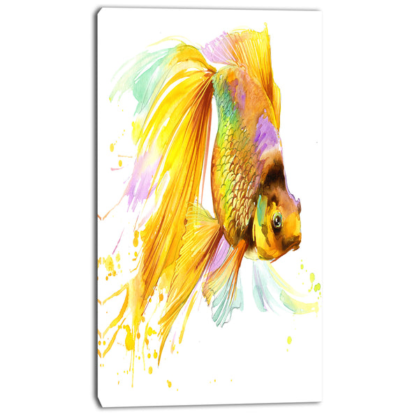 gold fish illustration animal painting canvas print PT7667