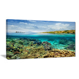 coral reef island seascape photo canvas print PT7673