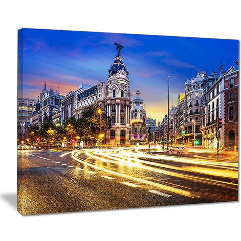 madrid city center cityscape photography canvas print PT7683