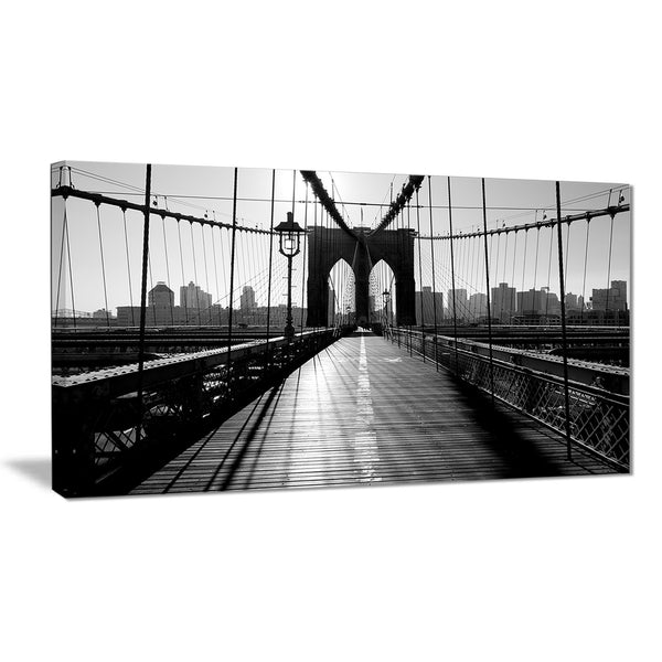 dark brooklyn bridge cityscape photo canvas print PT7686