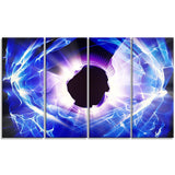 fractal blue light shine abstract digital art canvas print PT7694