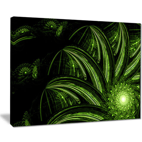 strange green flower floral digital art canvas print PT7706