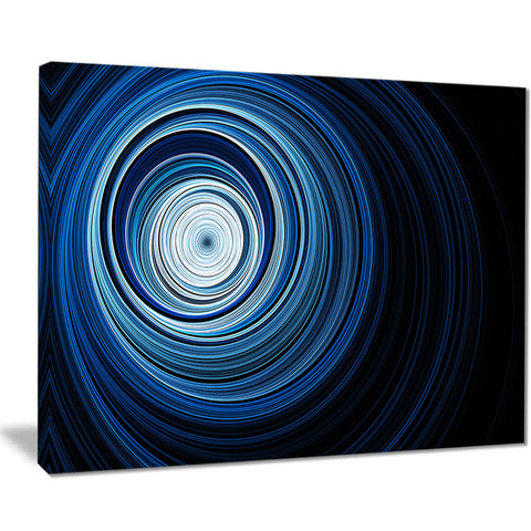 endless tunnel light blue ripples abstract digital art canvas print PT7724