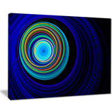 endless tunnel blue ripples abstract digital art canvas print PT7725