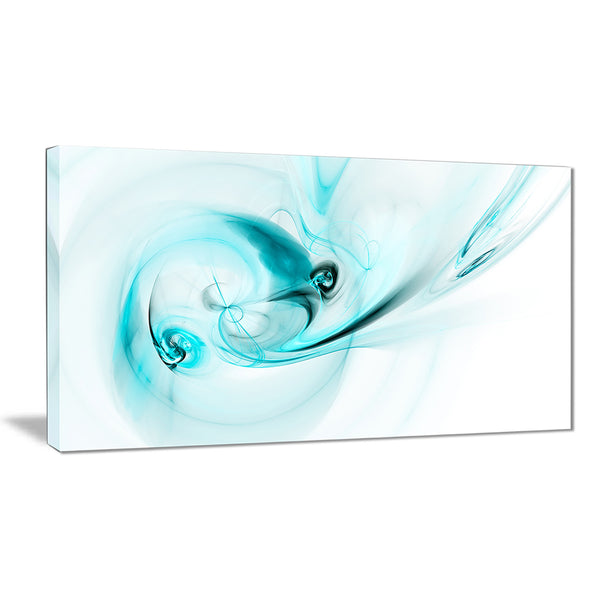 colored smoke light blue abstract digital art canvas print PT7731