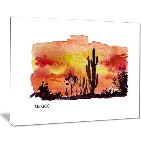 mexico vector illustration cityscape painting canvas print PT7751