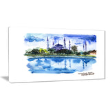 istanbul hand drawn illustration cityscape painting canvas print PT7754