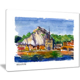 belgium vector illustration cityscape painting canvas print PT7758