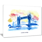 london hand drawn illustration cityscape painting canvas print PT7761