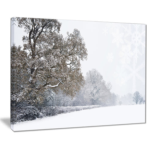 christmas winter snow landscape photo canvas print PT7769