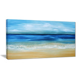 warm tropical sea and beach seascape painting canvas print PT7781