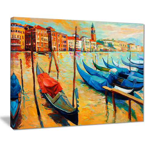 colorful venice landscape painting canvas print PT7785