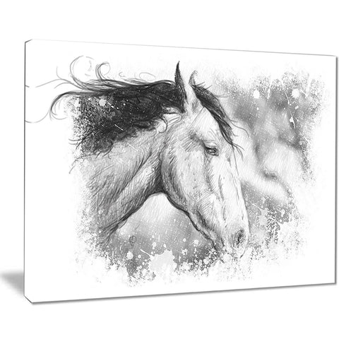 horse tattoo art animal digital art canvas print PT7802