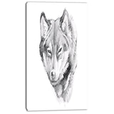 wolf tattoo art animal digital art canvas print PT7803