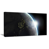 earth view with day and night effect digital art canvas print PT7810