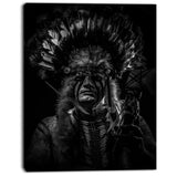 american indian tribal chief portrait digital art canvas print PT7813