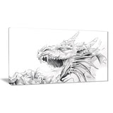 dragon tattoo sketch digital art canvas print PT7821