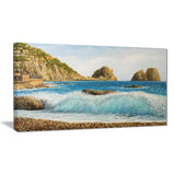 faraglioni on island capri seascape painting canvas print PT7839