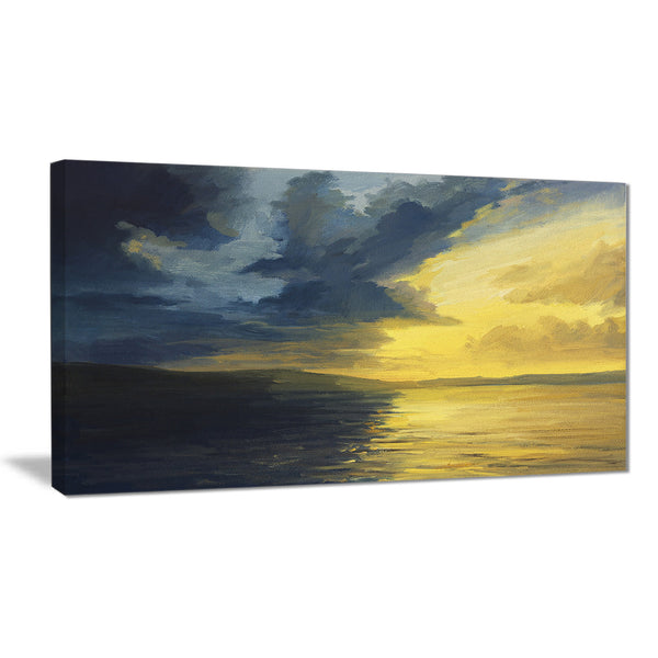 sunset of light and shadows landscape painting canvas print PT7852