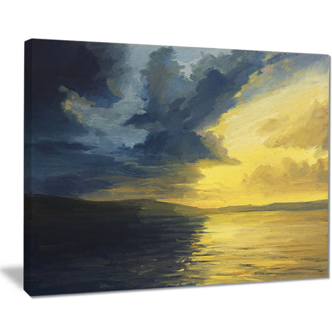 sunset of light and shadows landscape painting canvas print PT7852