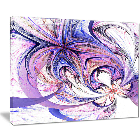 blue and pink flower pattern floral digital art canvas print PT7860