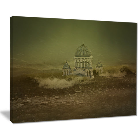 covered old city landscape digital art canvas print PT7870