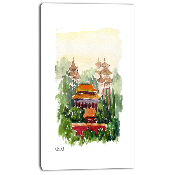 china vector illustration cityscape canvas art print PT7872