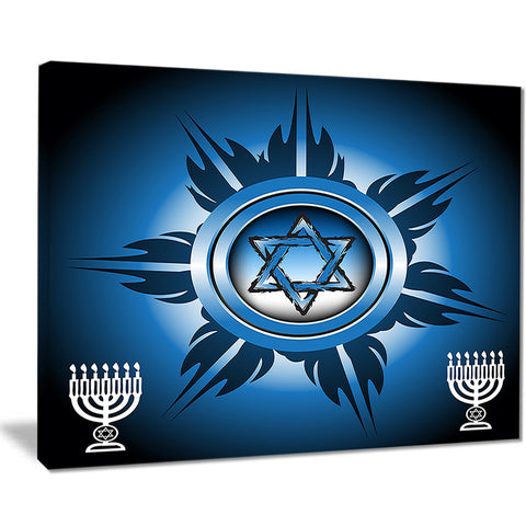 jewish symbols modern digital art canvas print PT7874