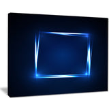 neon shape blue abstract digital art canvas print PT7879