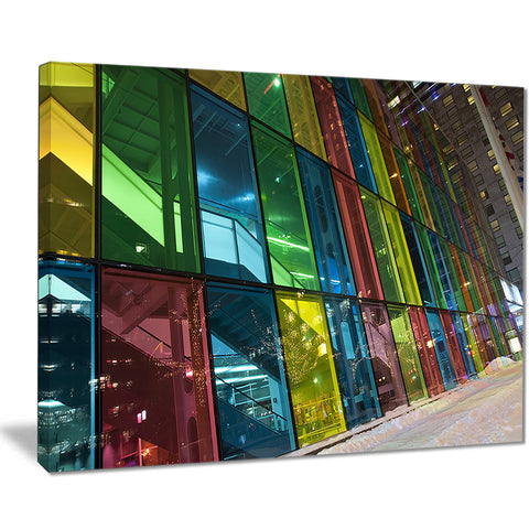 palais des congress de montreal modern canvas art print PT7893