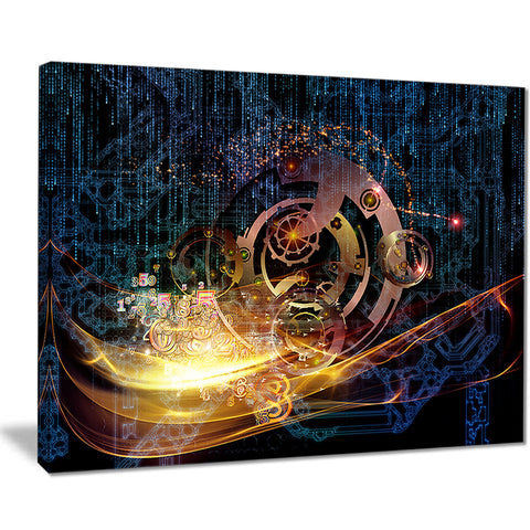 lights of gears abstract digital art canvas print PT7911