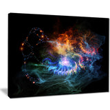 flame lights of network abstract digital art canvas print PT7914